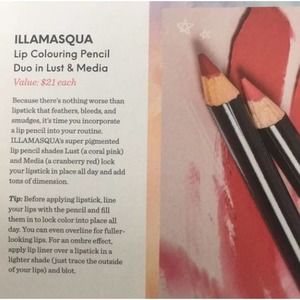 2 ILLAMASQUA LIP LINERS LUST & MEDIA BNIB The PERFECT 2 PACK Bundle & Save